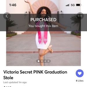 How cool is this to find a pink graduation stole and I’ll be graduation soon 😍